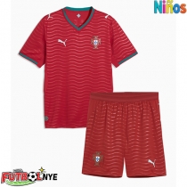 Camiseta Portugal Primera Equipación para niños Mundial 2026 manga corta (+ pantalones cortos)